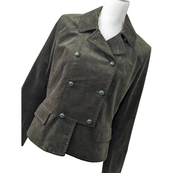 Talbots Jackets & Blazers - NWOT! TALBOTS PETITES! SAGE GREEN VELVET DOUBLE BREASTED, PEPLUM JACKET! SZ 12P